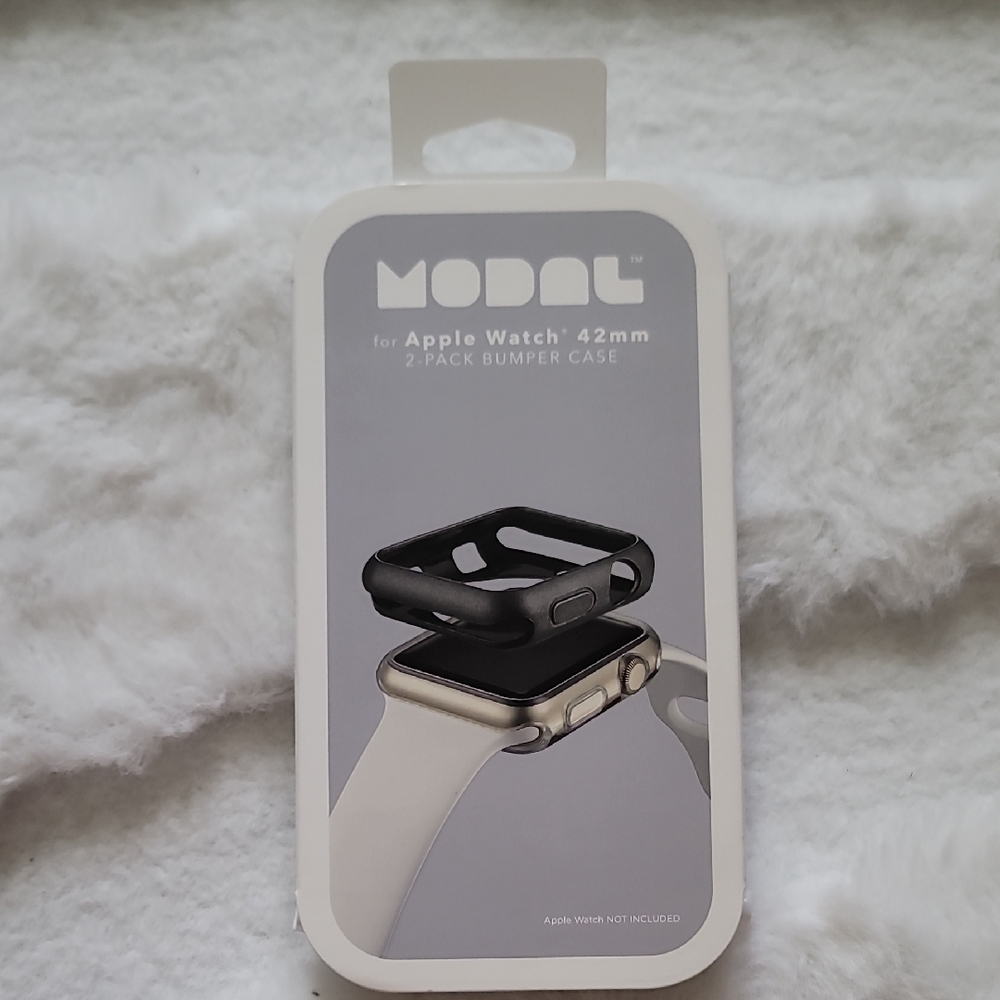 Moda Apple Watch Bumper Case 2-Pack - Black and Silver